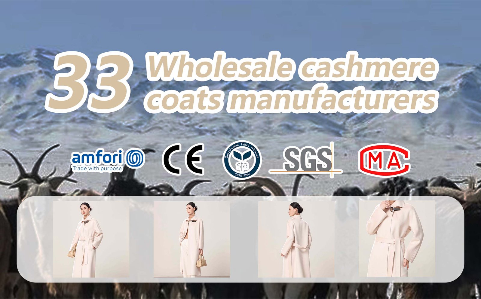Wholesale Solid Color Fashionable Cashmere Coat Manufacturers banner