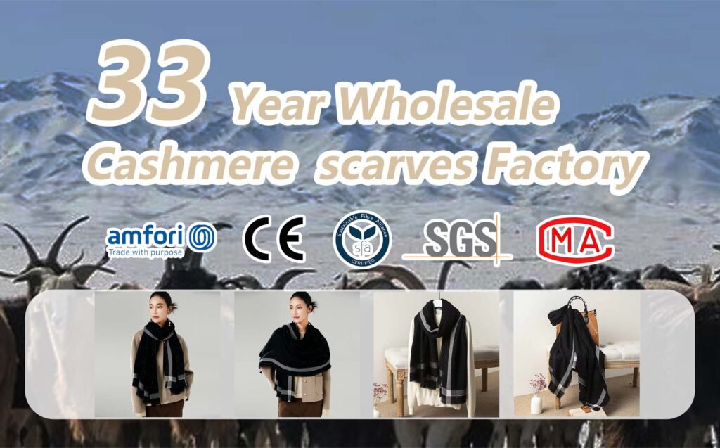 Wholesale Checkered Print Cashmere Scarves Manufacturer banner
