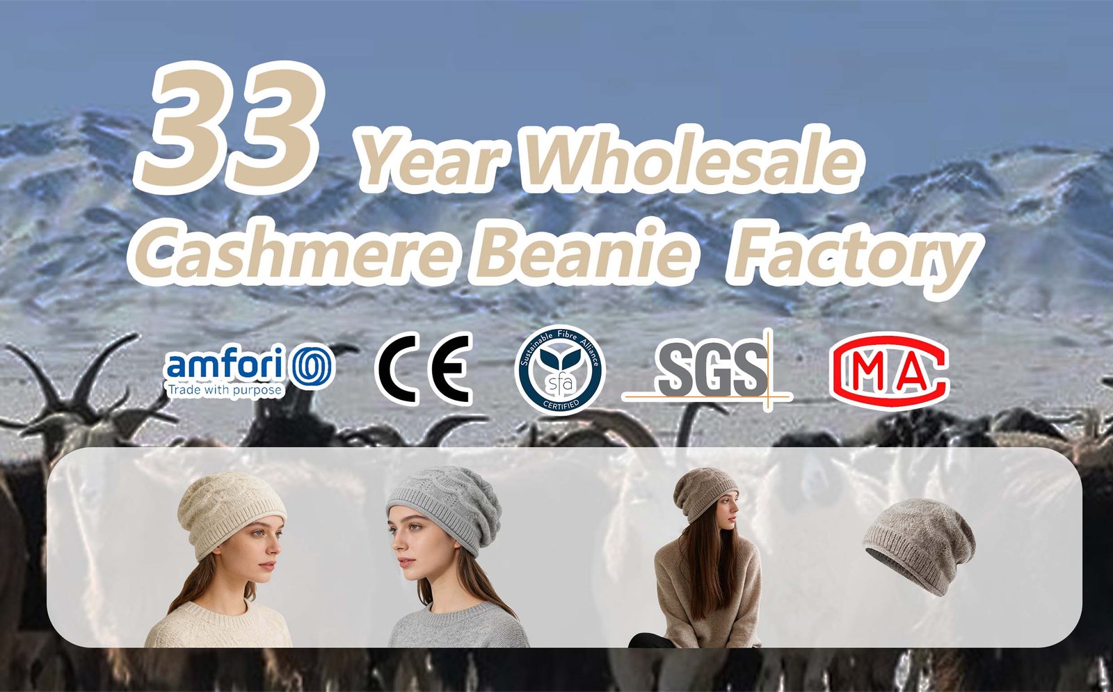 Wholesale Stylish Warm Cashmere Hats Factory banner