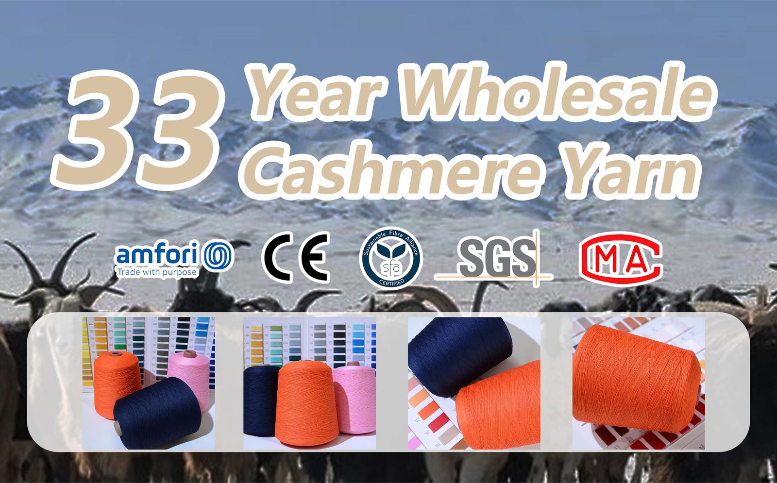 Wholesale High Quality Colored Cashmere Yarn Manufacturer banner