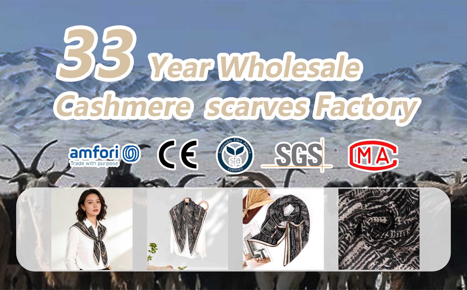 Wholesale Square Cashmere Scarves Manufacturer banner