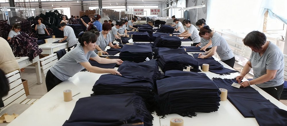 Cashmere Scarves Manufacturer Factory Diagram