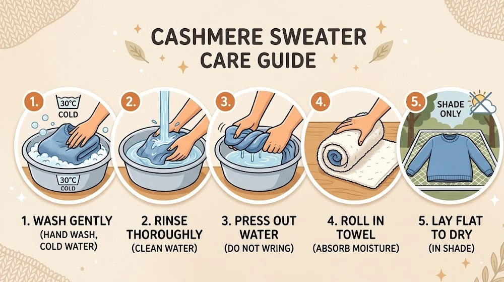 Cashmere Sweater Supplier Care Procedures