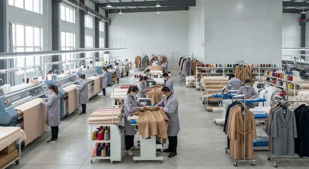 Custom Cashmere Coat Factory Scale